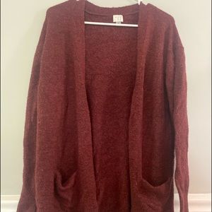 Maroon cardigan